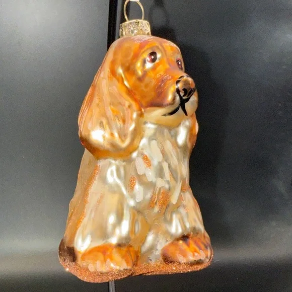 “Famous-Barr” Gold Dog Ornament - Cocker Spaniel - Picture 2 of 7